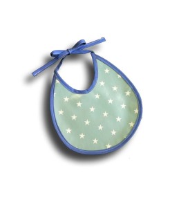Bavette Plastifiée bébé - Motif Etoile bleue
