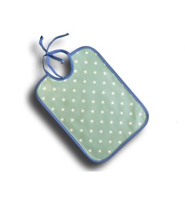 Bavoir Plastique Bébé - Motif Etoiles bleues