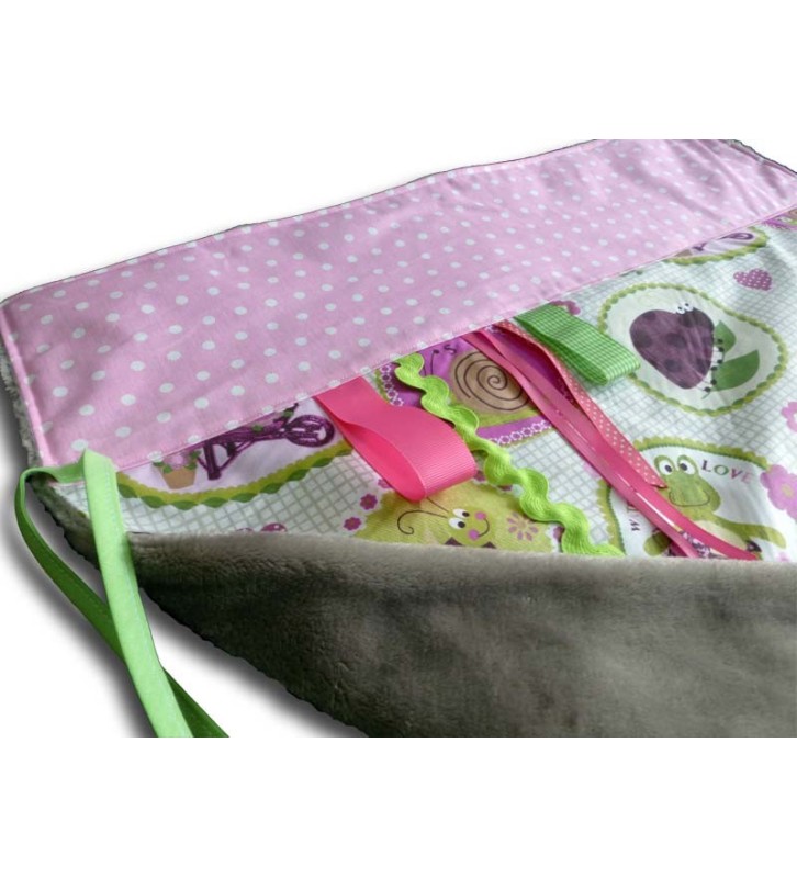 Couverture Bébé Personnalisable Avec Nom - En Polaire Douce, Motif Floral - Cadeau Naissance Ou Fête