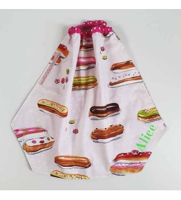 Serviette  de Table Enduit Blanc- Motif Eclair Pâtissière