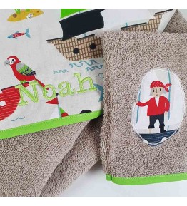 Grande cape de bain Enfant - Motif Pirate