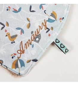 Doudou Etiquettes Coeur Garçon Brodé - Motifs Zanimos