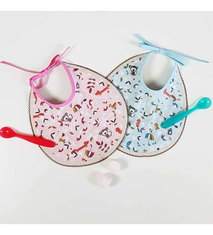 Bavoir Naissance Rond - Petits Zanimos