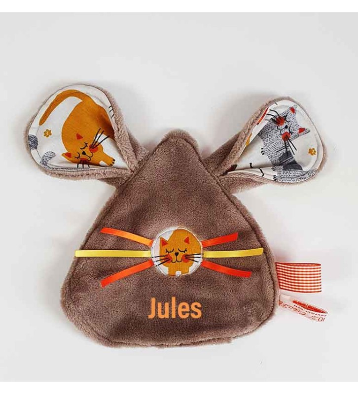 Doudou Plat motifs Chat