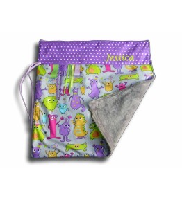 Petite Couverture Bébé Personnalisée - Motif Petits Monstres