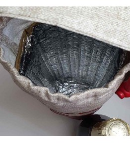 Sac Isotherme Fraicheur à Bouteille Brodé - Modèle Bordeaux