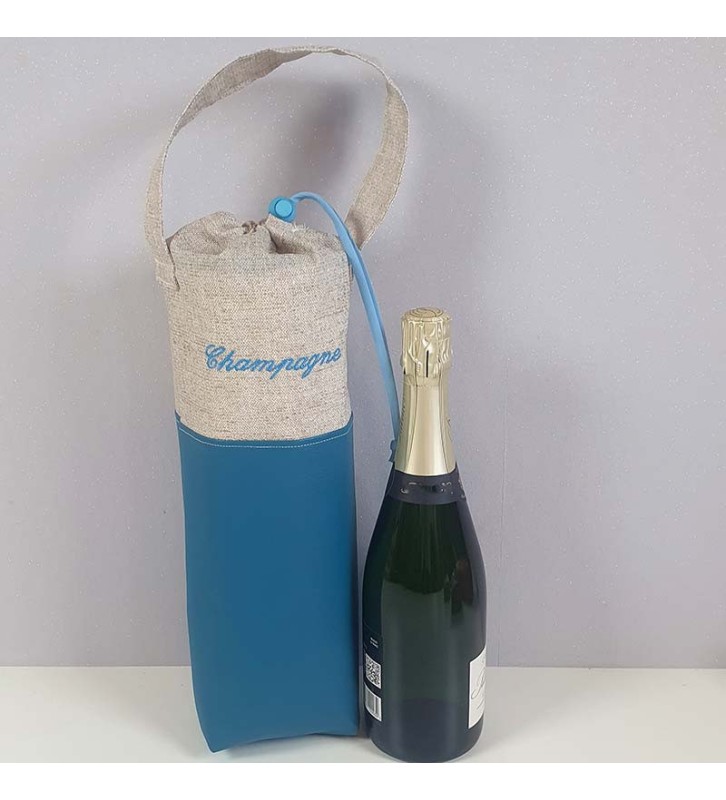 Sac Isotherme à Bouteille - Modèle Bleu Lagon