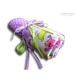 Petite Couverture Naissance Personnalisée - Motif Petits Monstres
