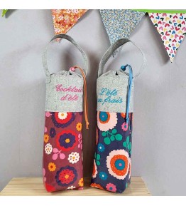 Sac Isotherme à Bouteille - Modèle Vintage Fleuri