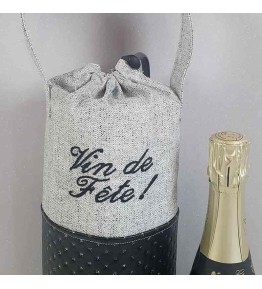 Sac Isotherme à Bouteille - Modèle Strass Noir