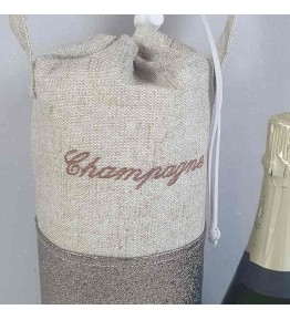Sac Isotherme à Bouteille Brodé - Modèle Bronze