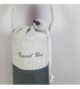 Sac Isotherme à Bouteille Personnalisé - Modèle Bulles Grises