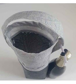 Sac Isotherme à Bouteille - Modèle Bulles Grises
