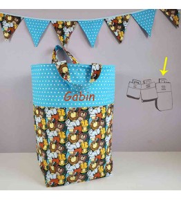 Grand Sac de Rangement Enfant Personnalisé - Motif Afrique