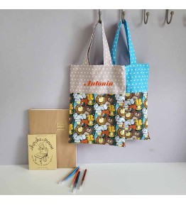 Sac Tissu pour Cahier de Vie - Afrique