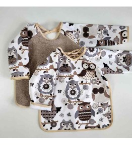 Tablier de Repas Imperméable - Motif Hibou Chouette