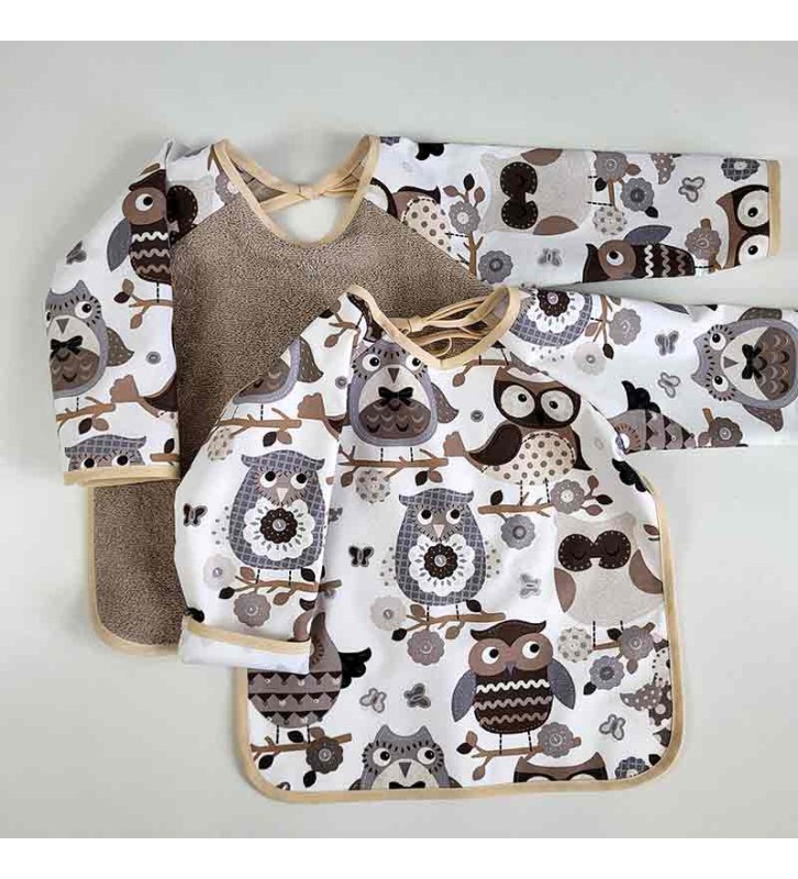 Tablier de Repas Imperméable - Motif Hibou Chouette