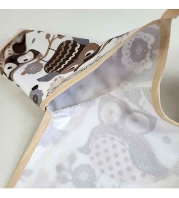 Tablier de Repas Coton Intérieur Imperméable - Motif Hibou Chouette