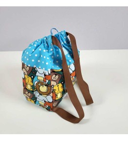 Sac à dos Personnalisé Animaux  Afrique Bleu