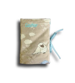 Cadeau Naissance Original - Protège Carnet de Santé Naissance Oiseau Bleu