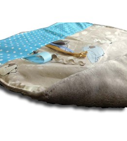 Couverture bébé Personnalisée Garçon - Naissance Oiseau Bleu