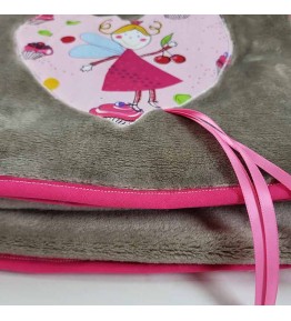 Couverture Naissance Bébé Fille - Fée Rose