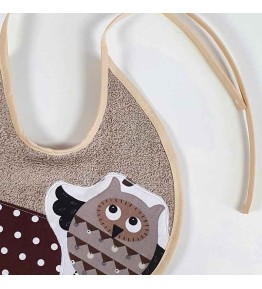 Bavoir Naissance Mixte - Hibou Chouette