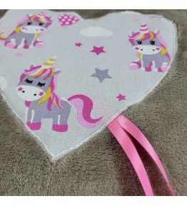 Plaid Personnalisée Bébé  - Motif Licorne Mignonne