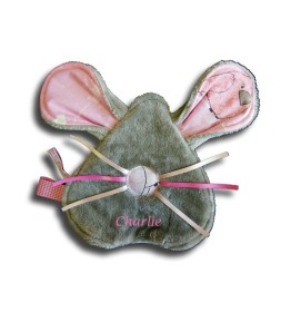 Doudou Souris Rose - Naissance Oiseau Rose
