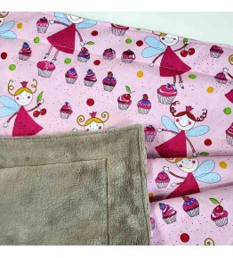 Couverture douillette Personnalisée Enfant - Modèle Fée Rose
