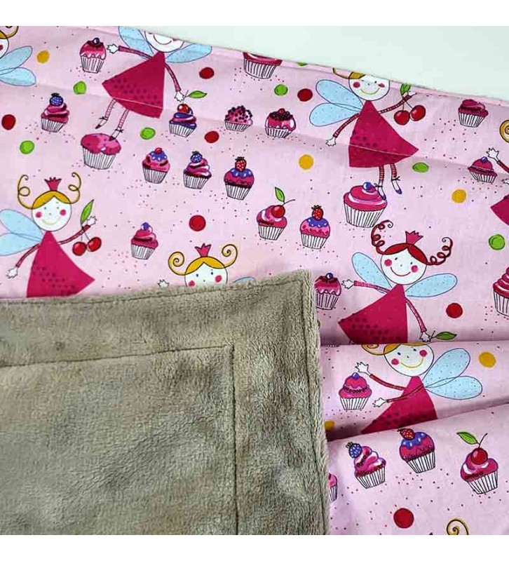 Couverture douillette Personnalisée Enfant - Modèle Fée Rose