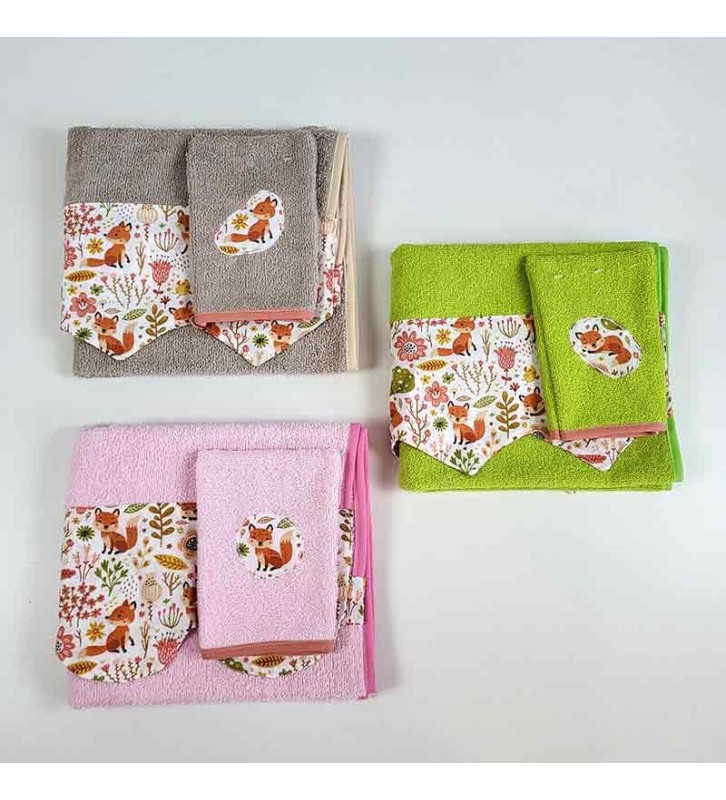 Serviette de Bain Personnalisée - Motif Renard