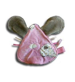 Doudou Bébé Fille - Doudou Souris Naissance Oiseau Rose