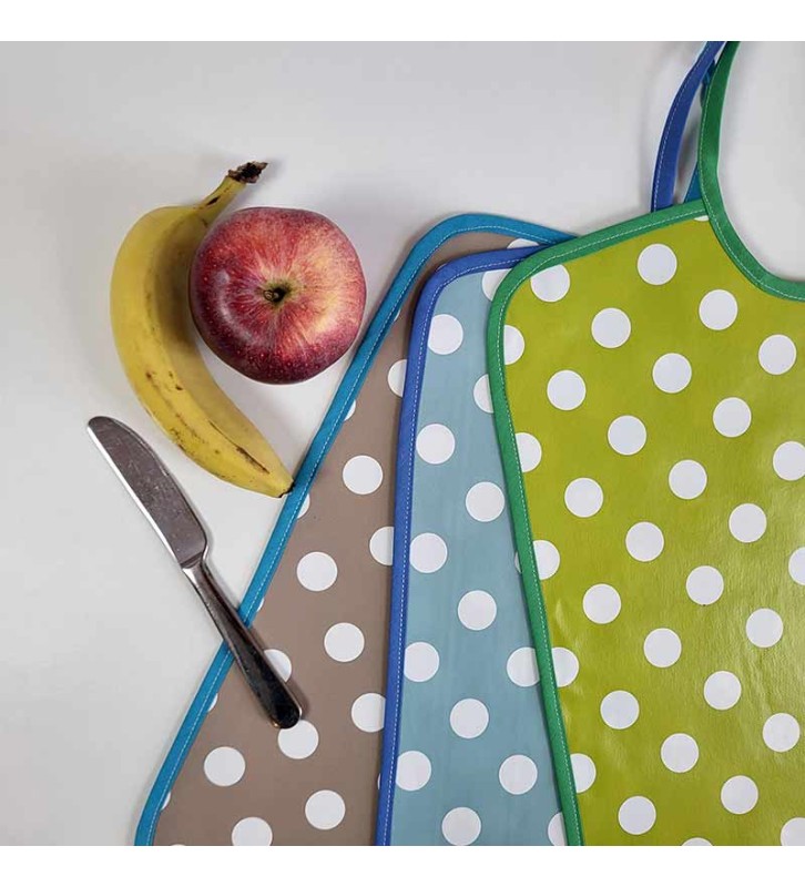 Bavoir Grand Format Plastifié Motif Pois