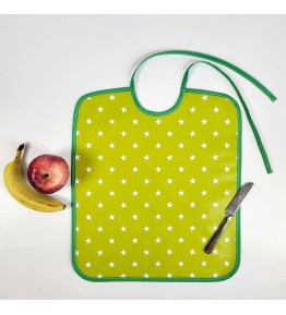 Grande Bavette Plastique motif Etoile Verte