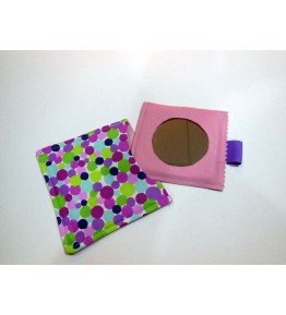 Miroir à Maquillage  -  Pointilliste Violet