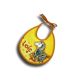 bavoir naissance jungle multicolore zèbre