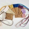 Pochette téléphone en bandoulière en liège et suédine