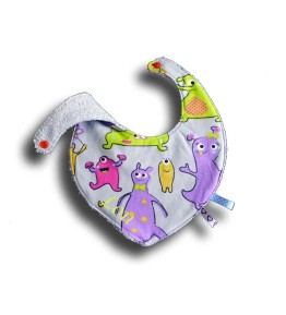 bavoir bandana coloré petits monstres