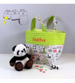 Petit Sac à Jouets Brodé - Motif Panda