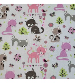 Joli tissu tout en douceur pour les amoureux des chatons