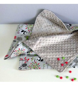 Couverture Voyage Douillette Texturée - Panda