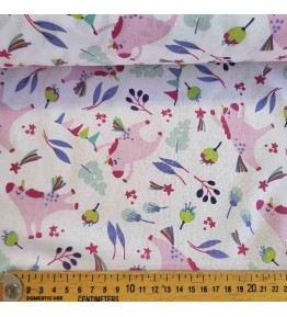 Tissu avec de petits motifs licorne très tendance