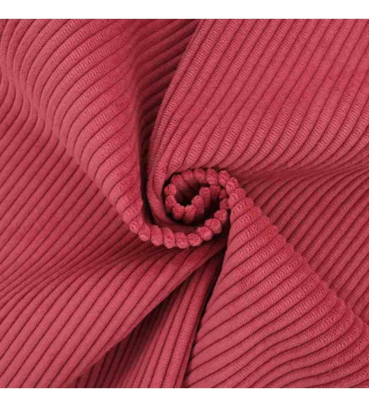 Joli velours côtelé framboise très tendance