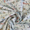 tissu coton bleu ciel avec joli motif d'animaux
