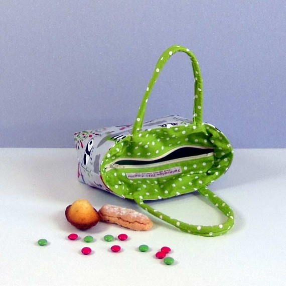 Sac à Goûter Personnalisé Au Prénom - Deux Tailles : 17x20 Cm Et 22x30 Cm, Lavable, Pour école Et Sorties