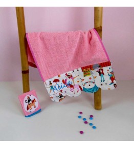 Serviette de toilette bébé personnalisée - Circus