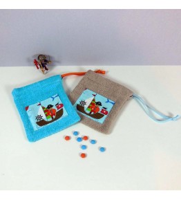 Trousse Toilette Eponge Personnalisée - Motif Pirate
