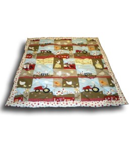 Edredon enfant 100 x 120 cm à la ferme beige