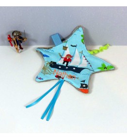 Doudou Plat Personnalisé Etoile Pirate